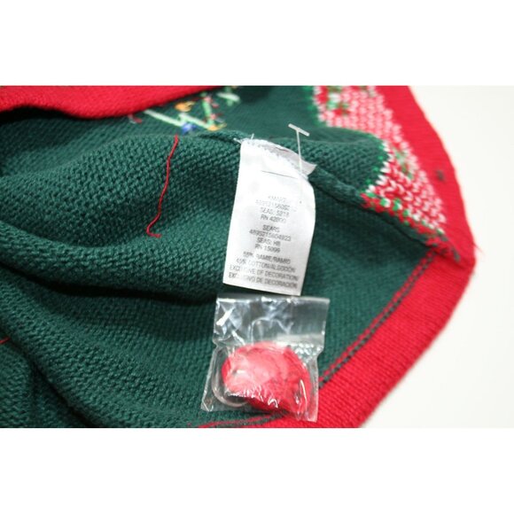 VTG Laura Scott Ugly Christmas Sweater Vest Womens L NWT Holiday Grannycore - Picture 6 of 8